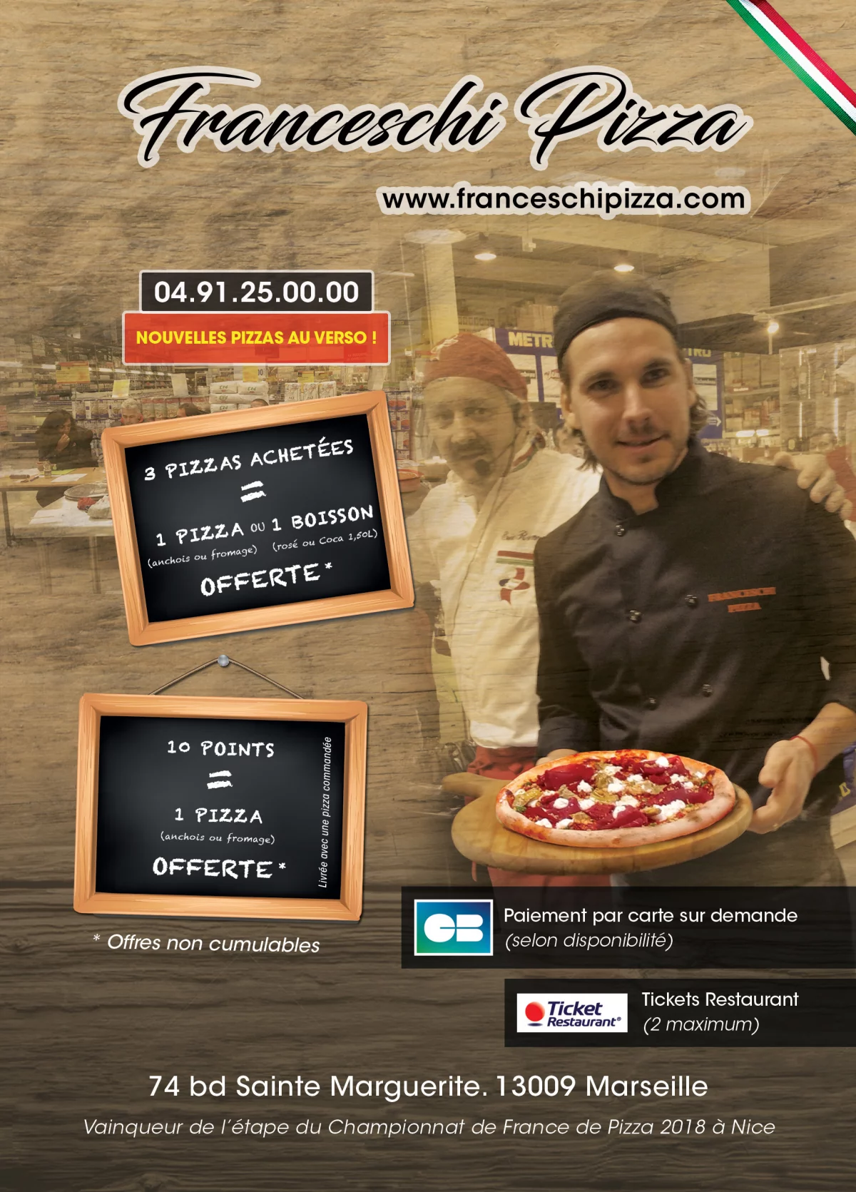 Flyer Franceschi Pizza 2026 recto